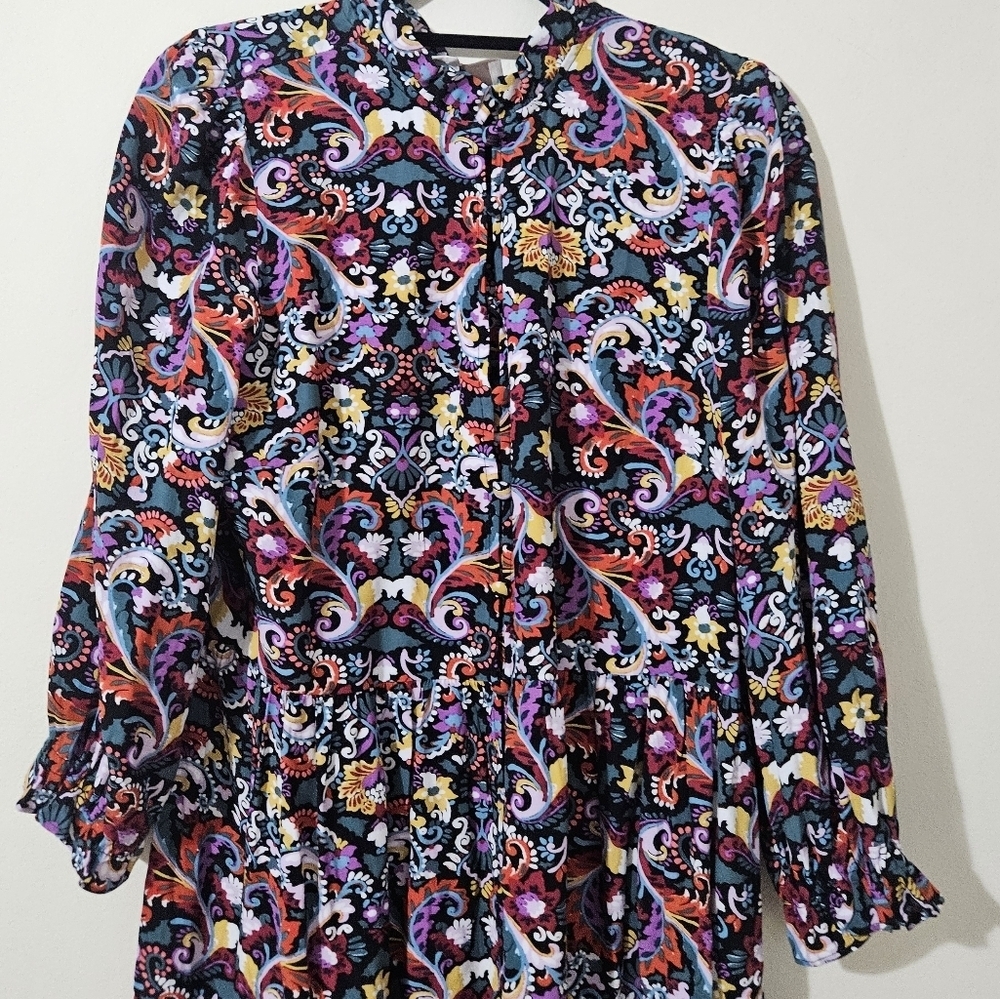LOFT Floral Swing Dress - Picture 6 of 8